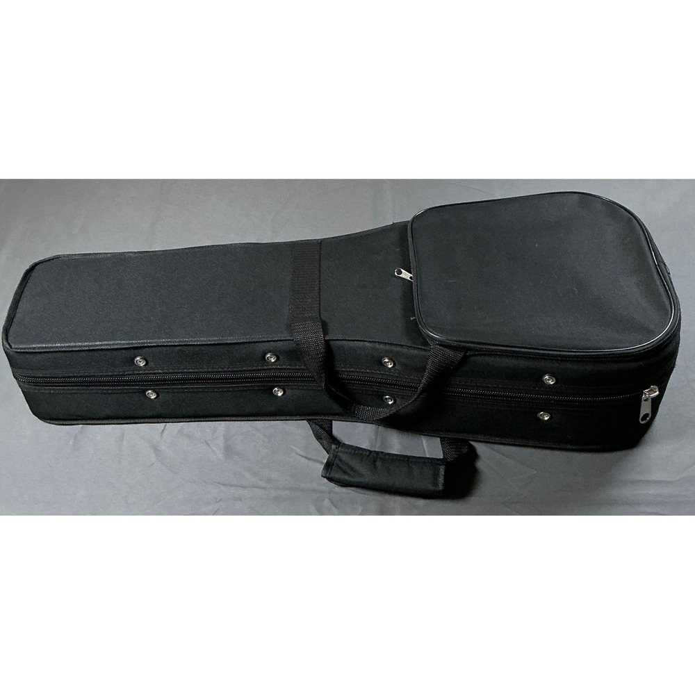Black Tenor Ukulele Hard Shell Case with Capo Picks and Strap Set